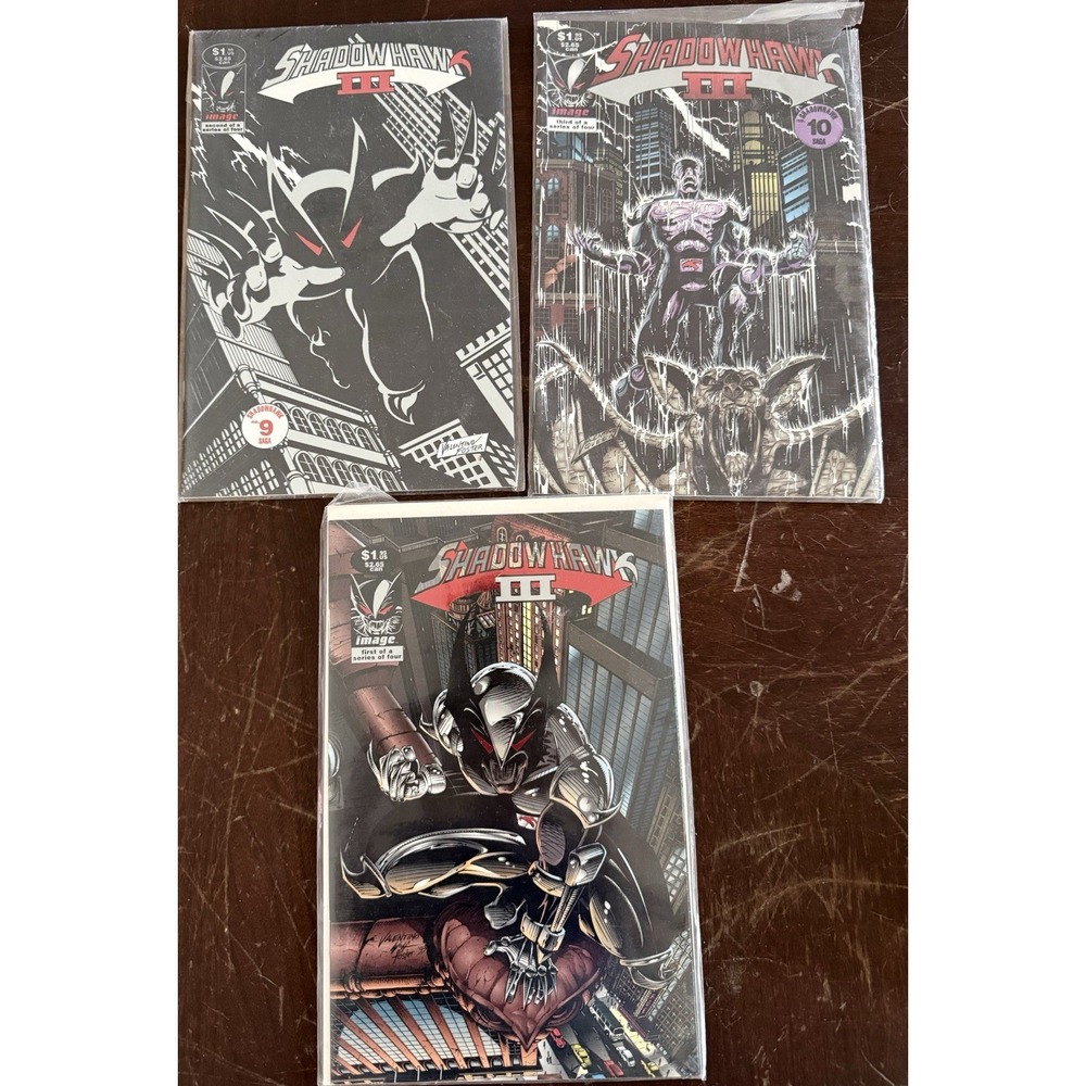 Shadowhawk III # 1 2 & 3 1994 Image Comic Series by JIM VALENTINO